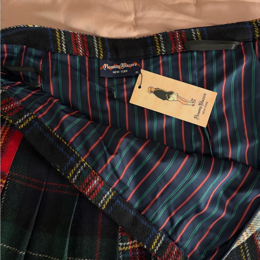 Rowing Blazers Tartan Mini Skirt - Red, Green, Blue - Picture 3 of 8